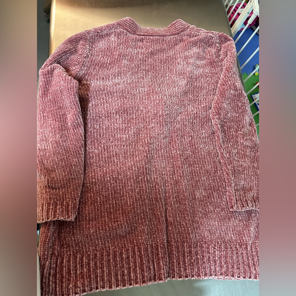 Sloan Rouge Cozy Mauve Cardigan with Front Pockets - Picture 5 of 7